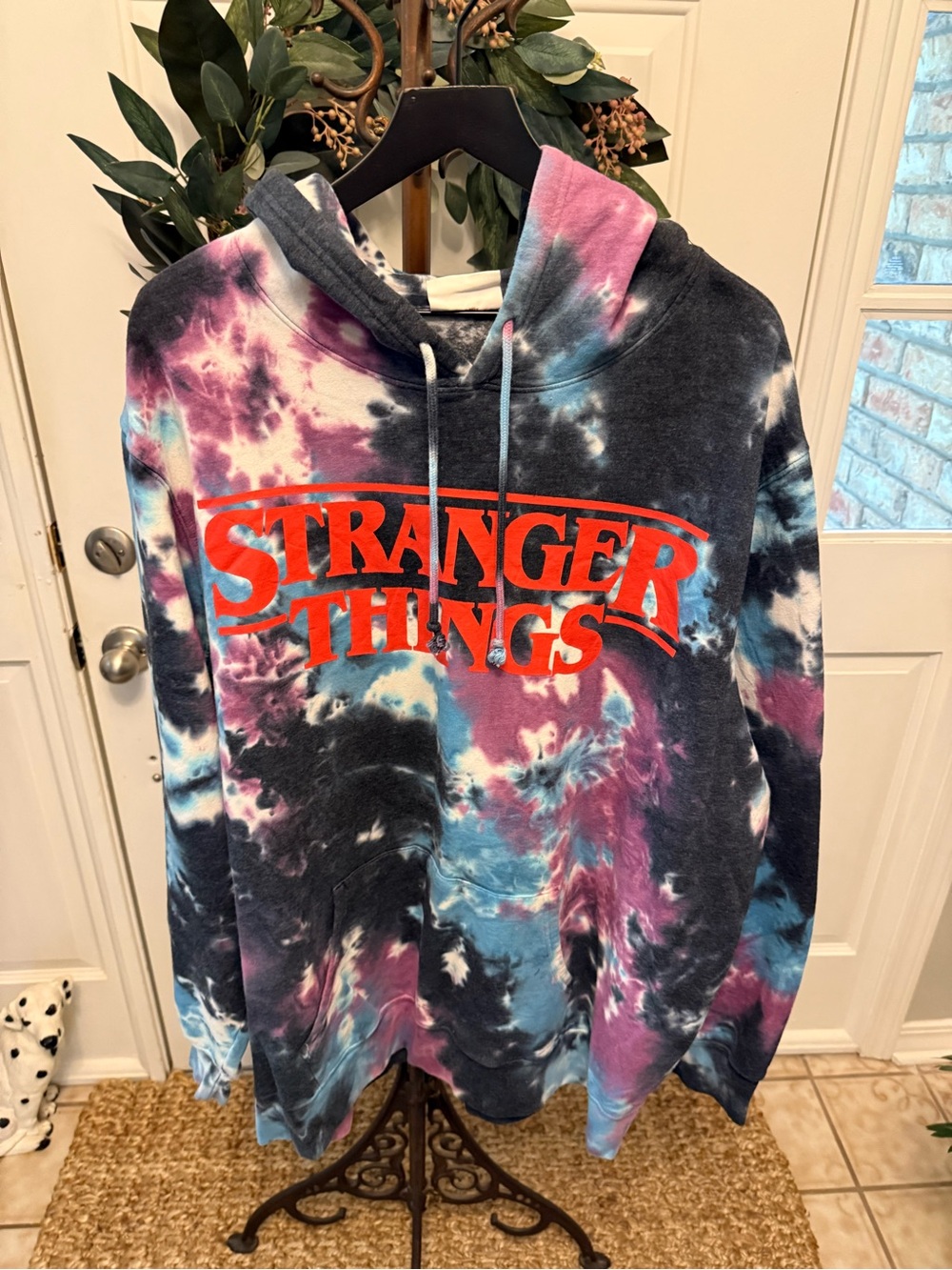 Stranger Things Cozy Tie Dye Graphic Hoodie Sweatshirt LS 3XL
